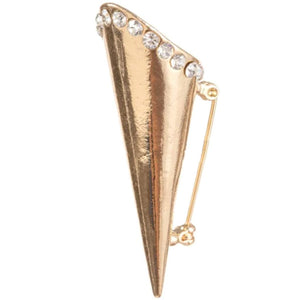 David Tutera™ Boutonniere Holder: Gold Metal Lapel Pin Vase w/Rhinestone Trim 
