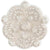 David Tutera Silver Bridal Applique: Round Scallop Shape w/Beading & Rhinestones 