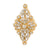 David Tutera™ Gold Bridal Applique: Diamond-Shape w/Beading & Rhinestones