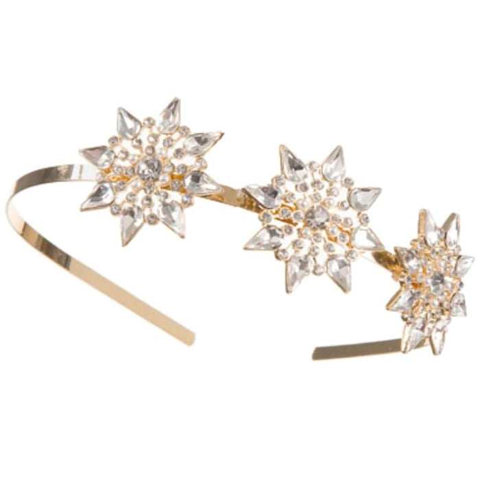 David Tutera™ Gold Metal Bridal Headband with 3 Starburst Embellishments 
