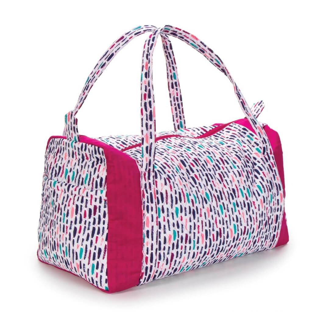 BAG QUILTED FABRIC DUFFLE BRUSH STROKES 