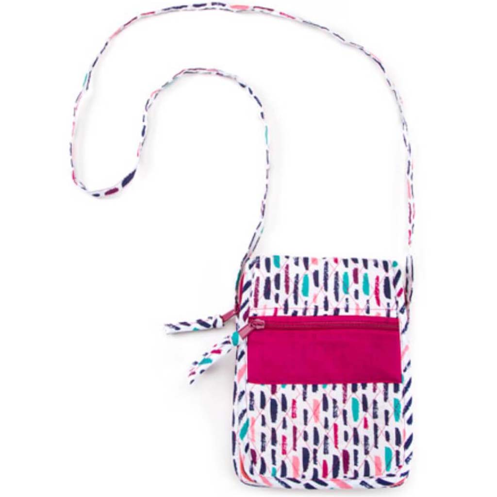 BAG QUILTED FABRIC CROSSBODY BRUSH STROKES 