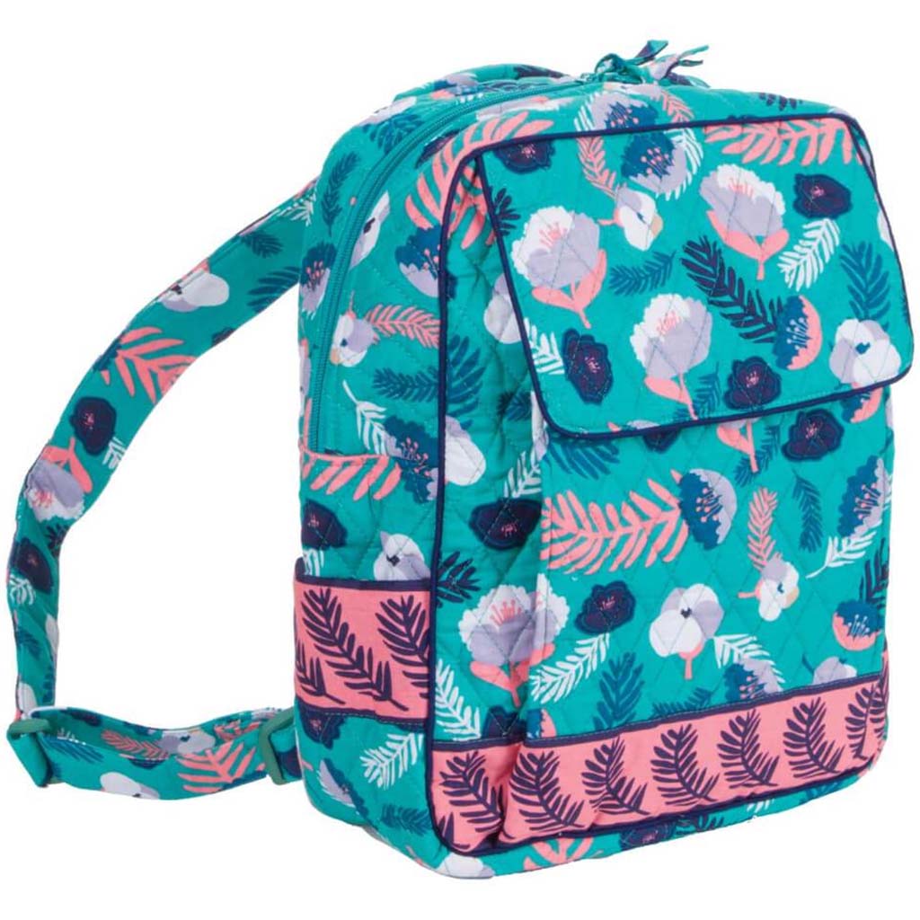 FABRIC BACKPACK FLORAL BLUE 