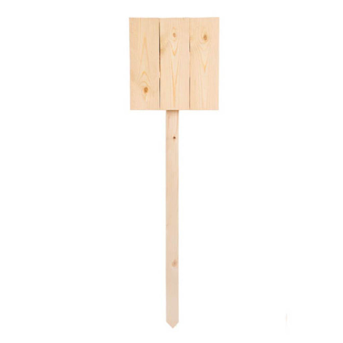 Unfinished Wood Garden Stake Sign: 10.5 inches 
