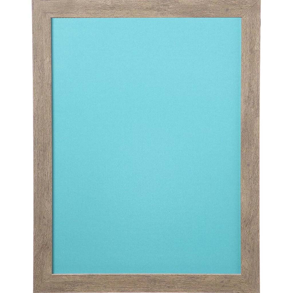 DRY ERASE BOARD W/FRAME RUSTIC GRAY &amp; AQUA 17X22IN 