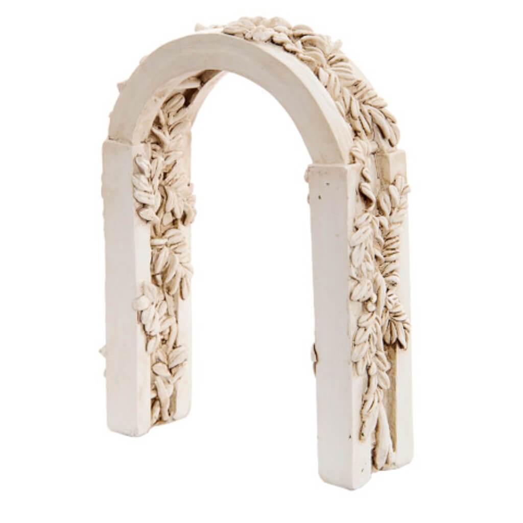 MINI ARCH W/IVY CARVINGS IVORY 4X6IN 