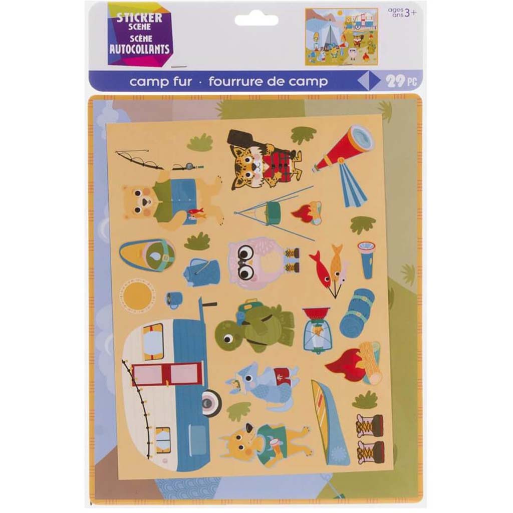 STICKER PLAY SCENE CAMP 8X10 