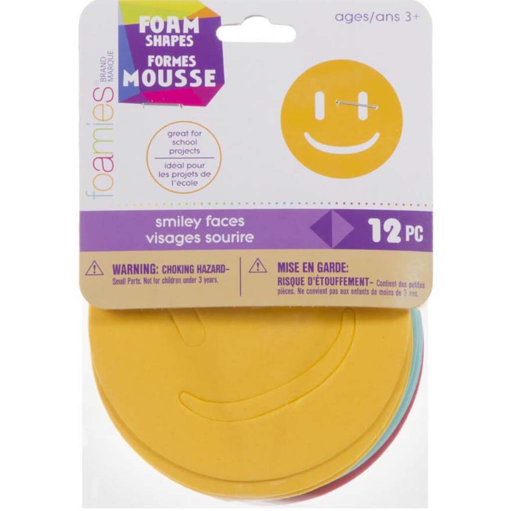 FOAM BASE SMILE FACE 12PC 