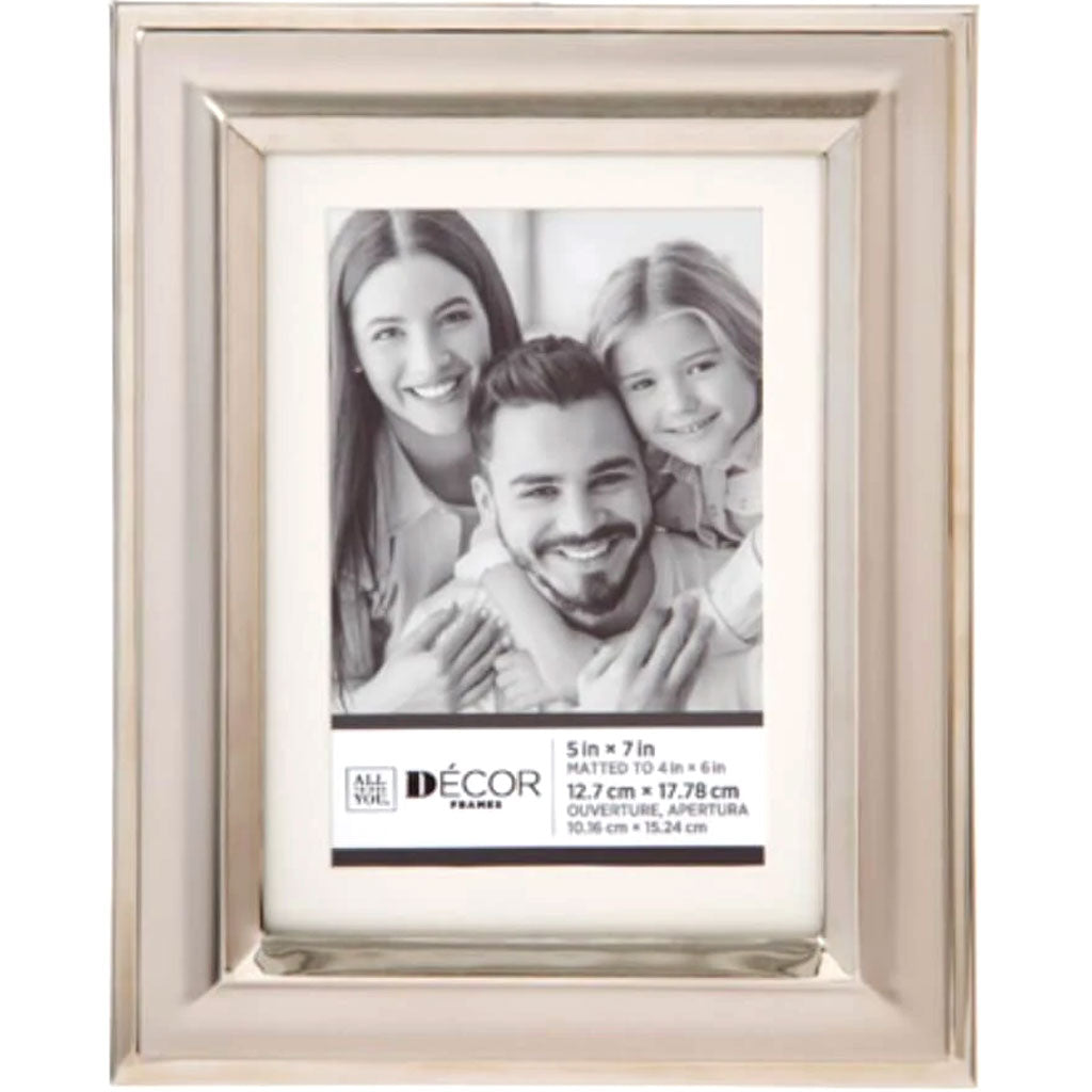 All Things You™ Beveled Two-Tone Picture Frame w/Matting: 5x7 to 4x6 