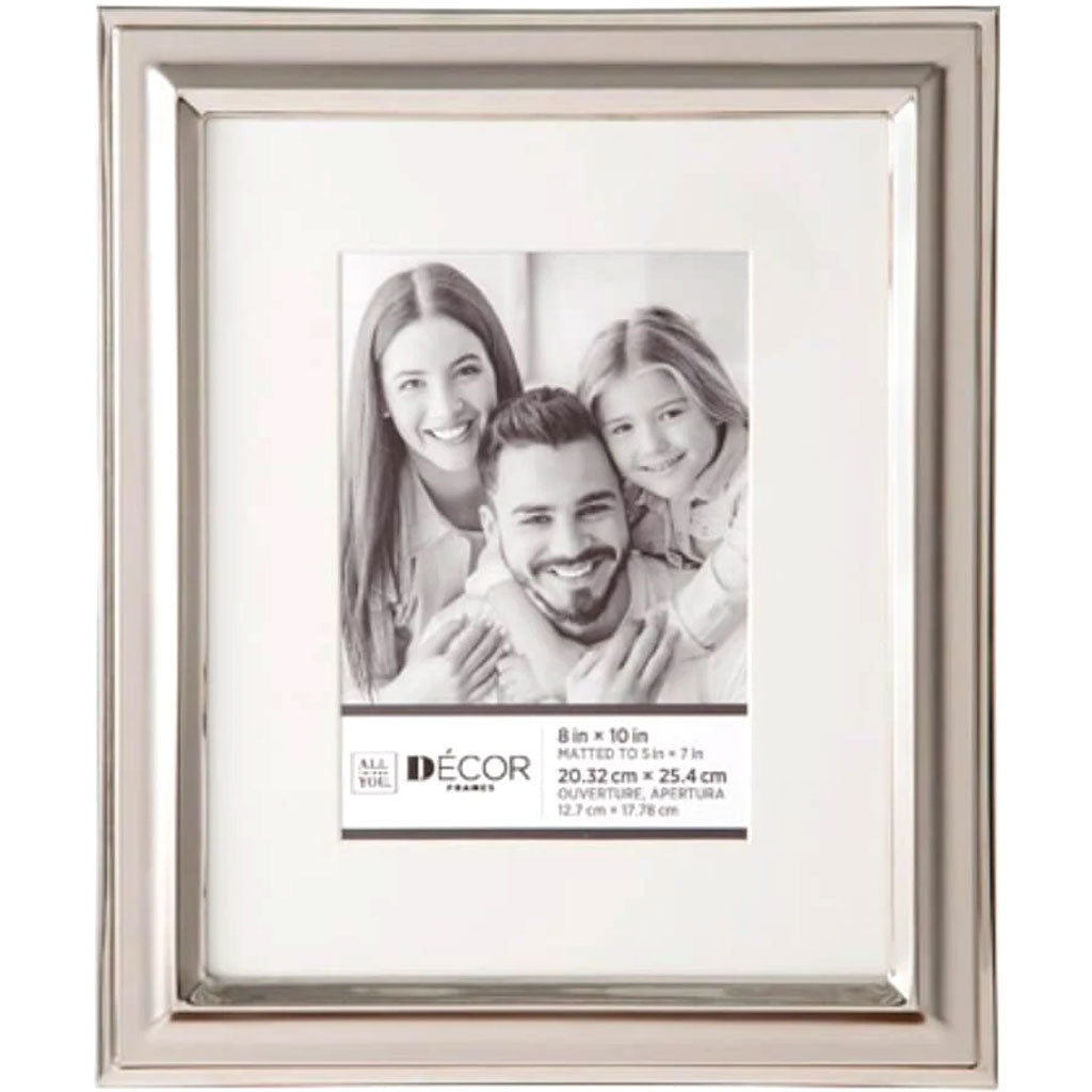 All Things You™ Beveled Two-Tone Picture Frame w/Matting: 8x10 to 5x7 