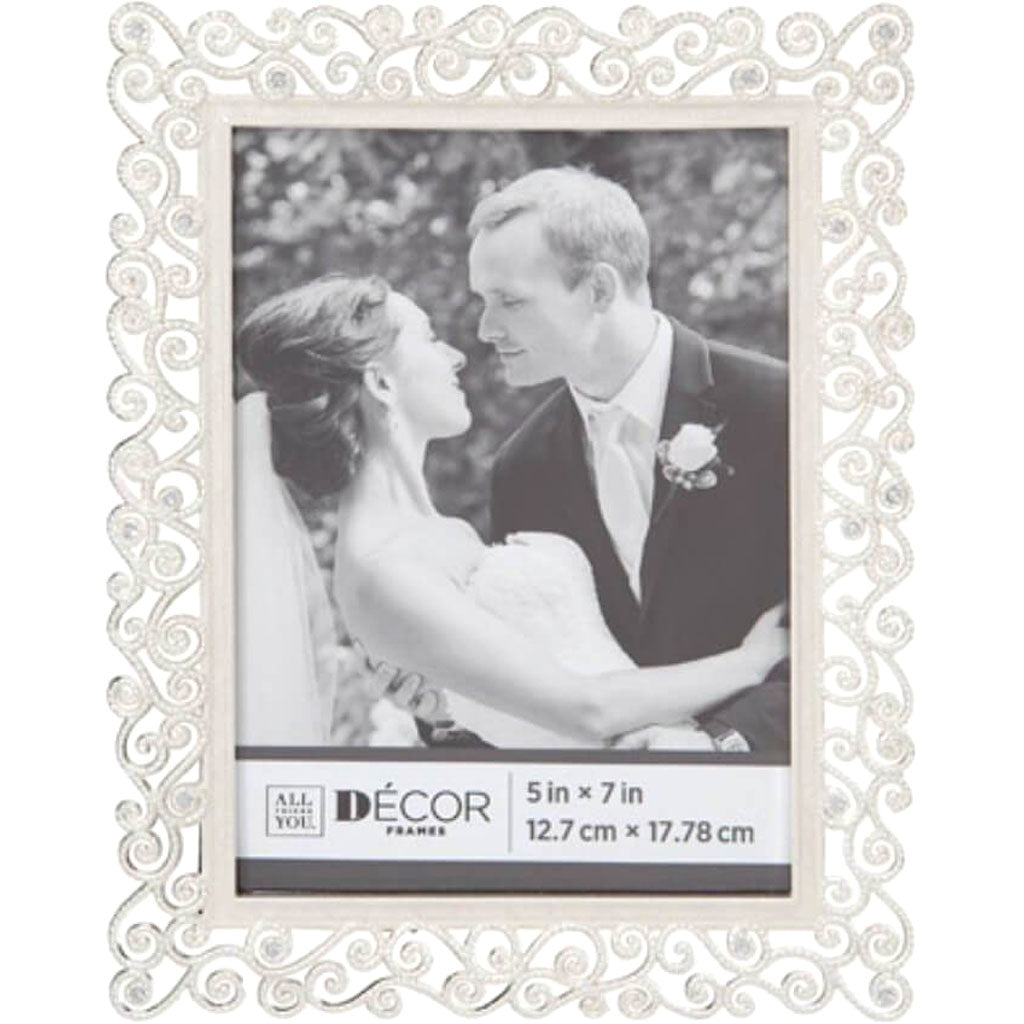 All Things You™ Bright Silver Scroll Picture Frame: 5 x 7 inches 