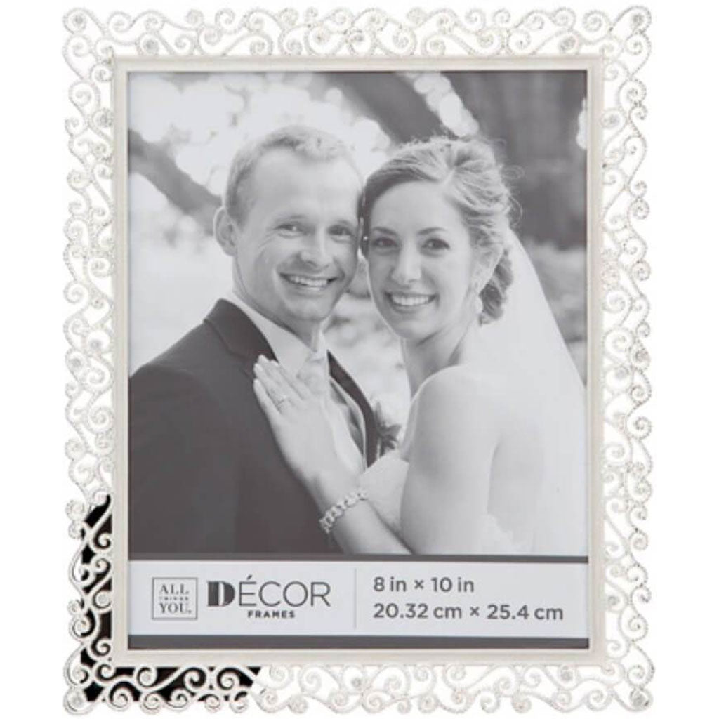 All Things You™ Bright Silver Scroll Picture Frame: 8 x 10 inches 