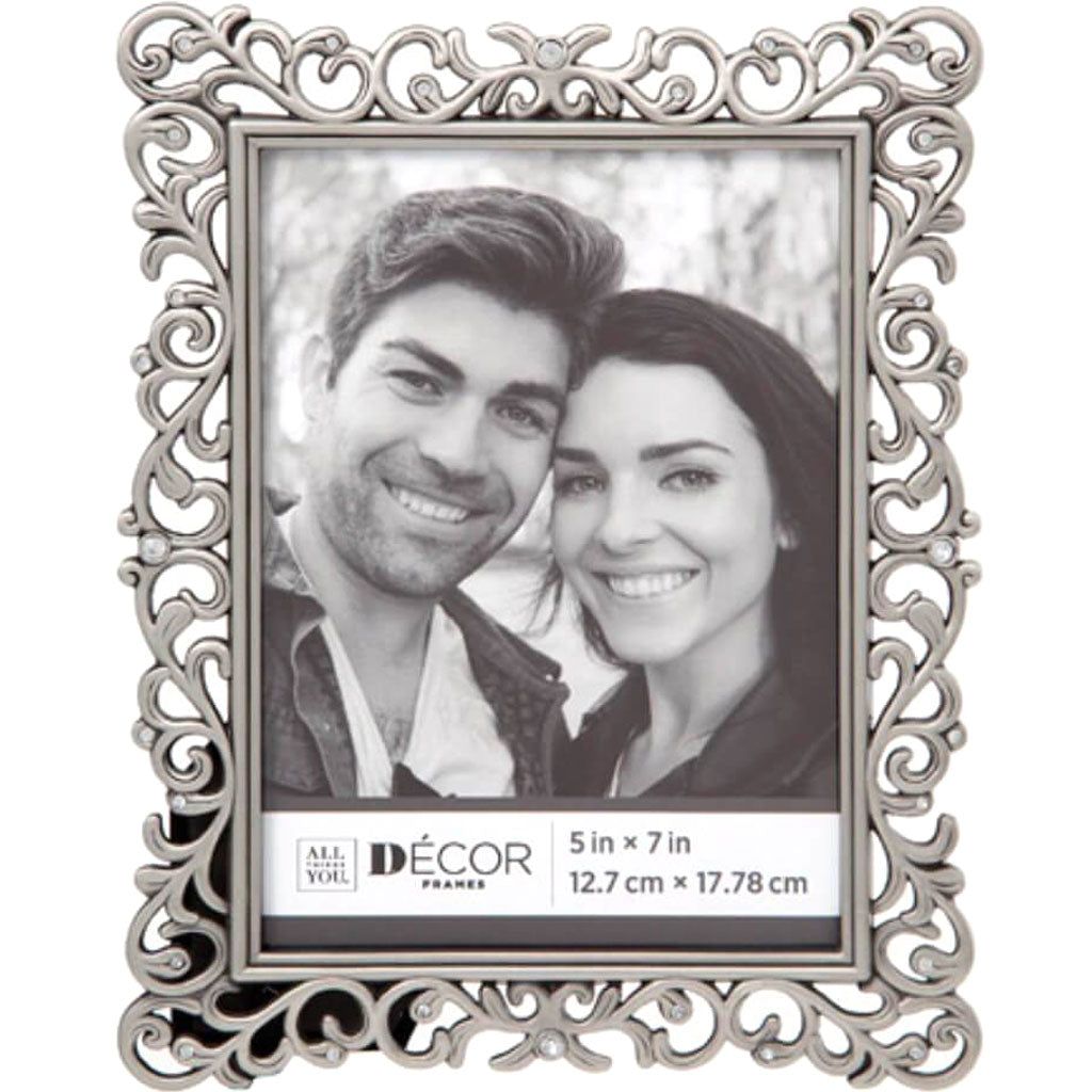 All Things You™ Jeweled Vine Pewter Picture Frame: 5 x 7 inches 