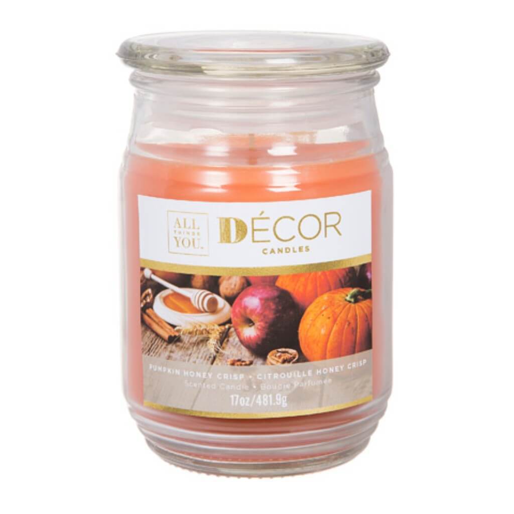 CANDLE JAR 17OZ PUMPKIN CRISP 