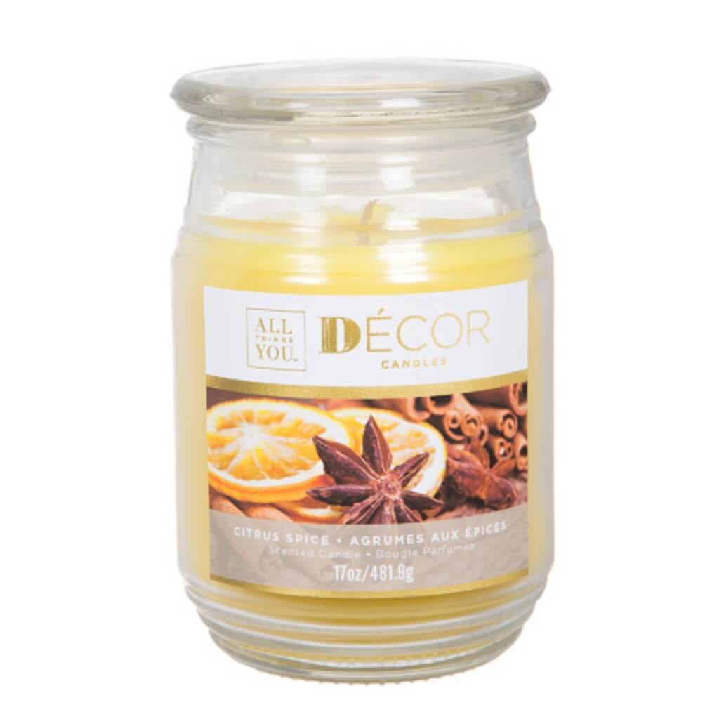 CANDLE JAR 17OZ CITRUS SPICE 