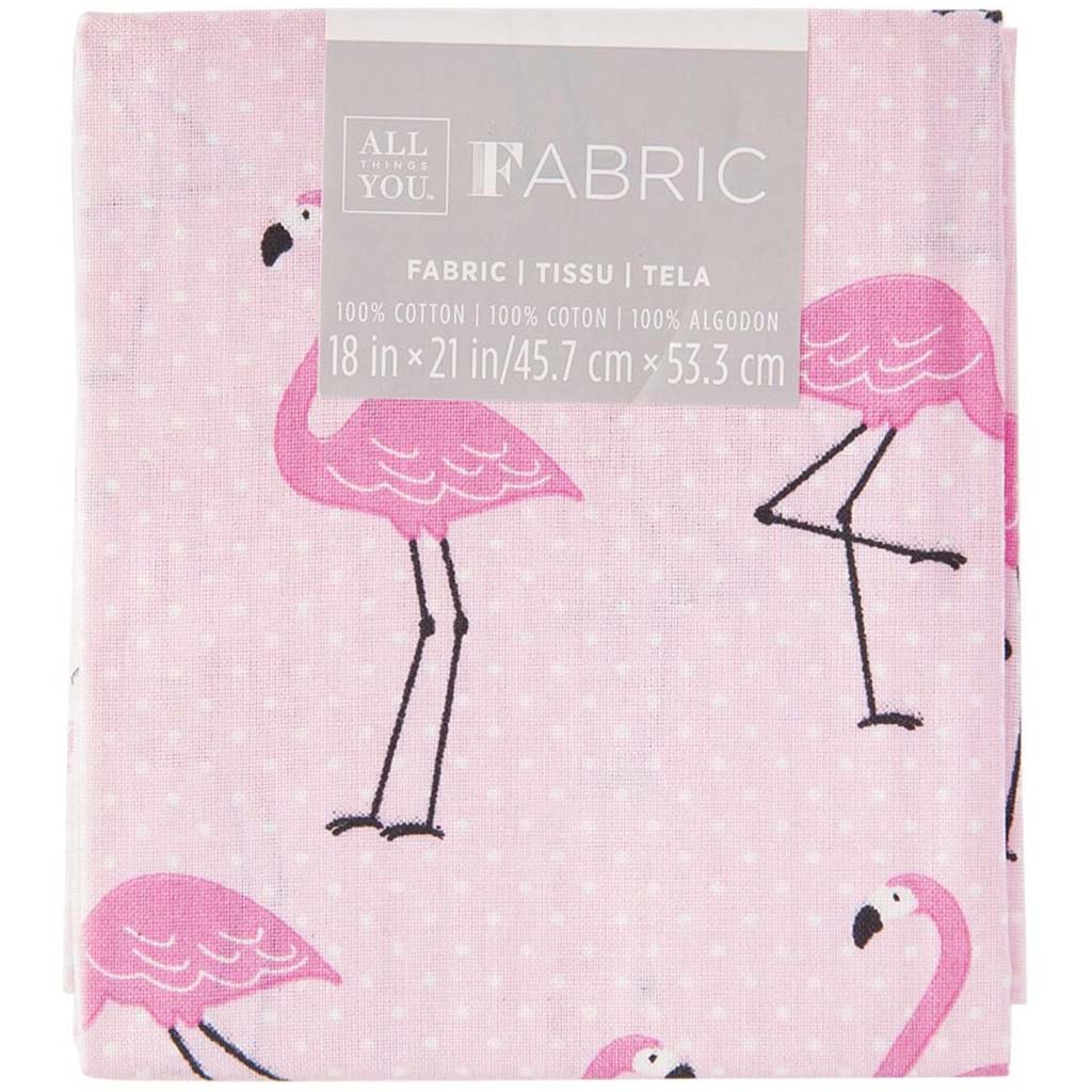 FABRIC FLAT QUILTING FLAMINGO PINK 18X21IN 