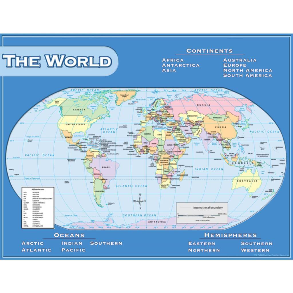 World Map Chart 