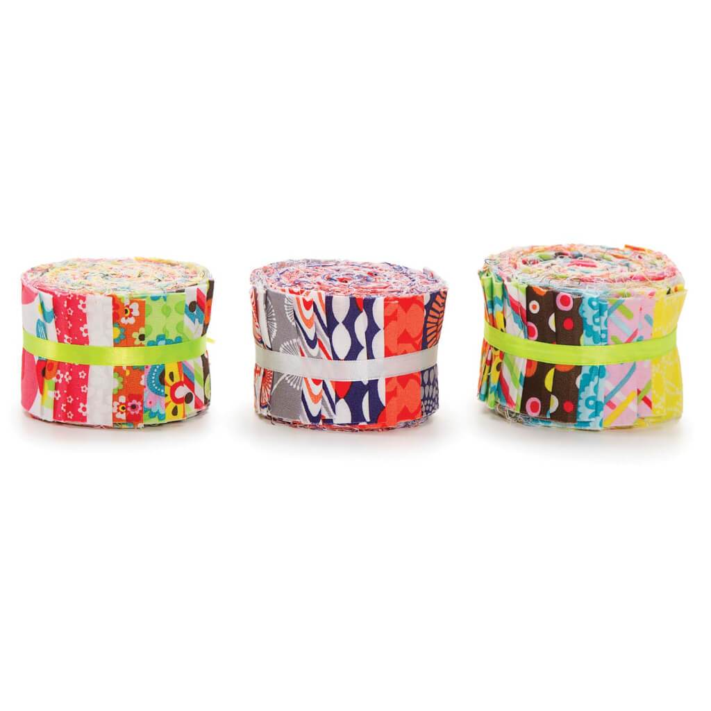 FABRIC STRIPS MULTICOLORED 2.5X42IN 