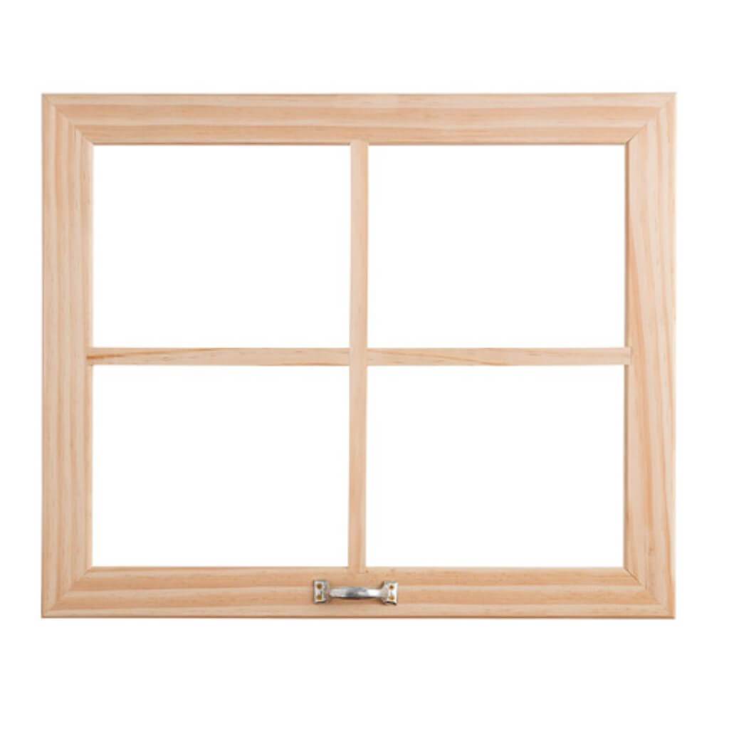 WOODEN WINDOW PANE WITH HANDLE 18X22IN 