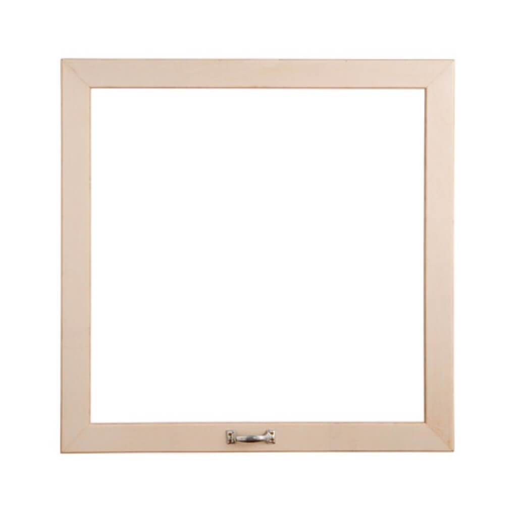 WOODEN WINDOW PANE WITH HANDLE 24.25X24IN 