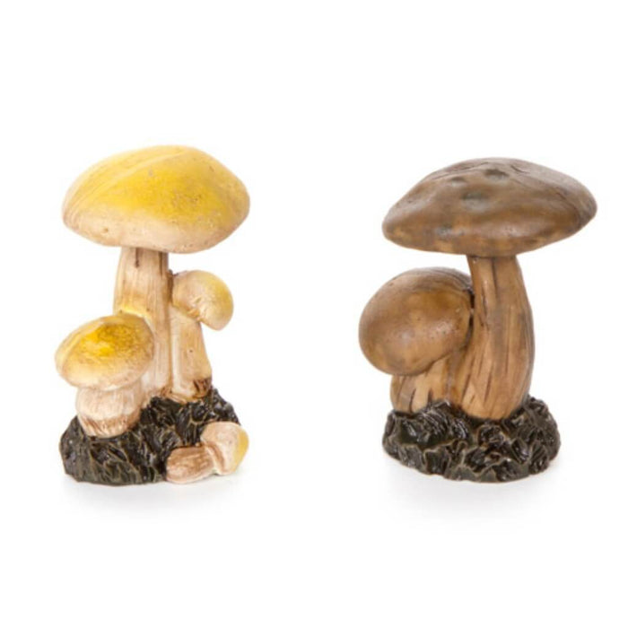MINI MUSHROOM RESIN 2IN YELLOW & BROWN 
