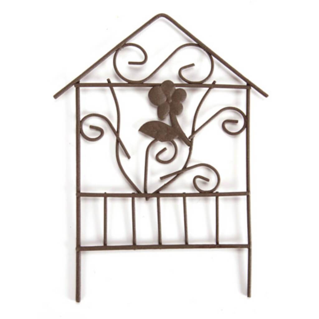 MINI RUSTIC METAL FENCE 4X5IN 