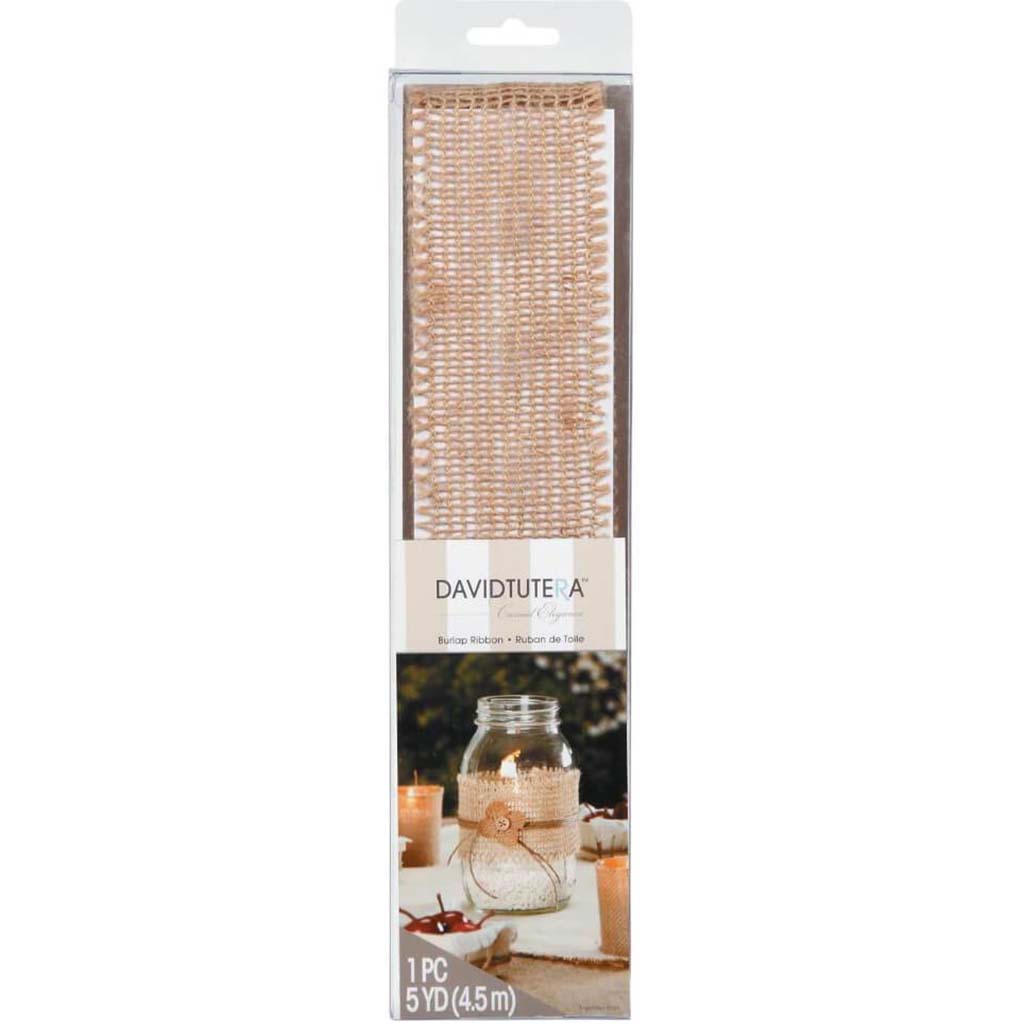 RIBBON BURLAP 2.5IN 5YRD 