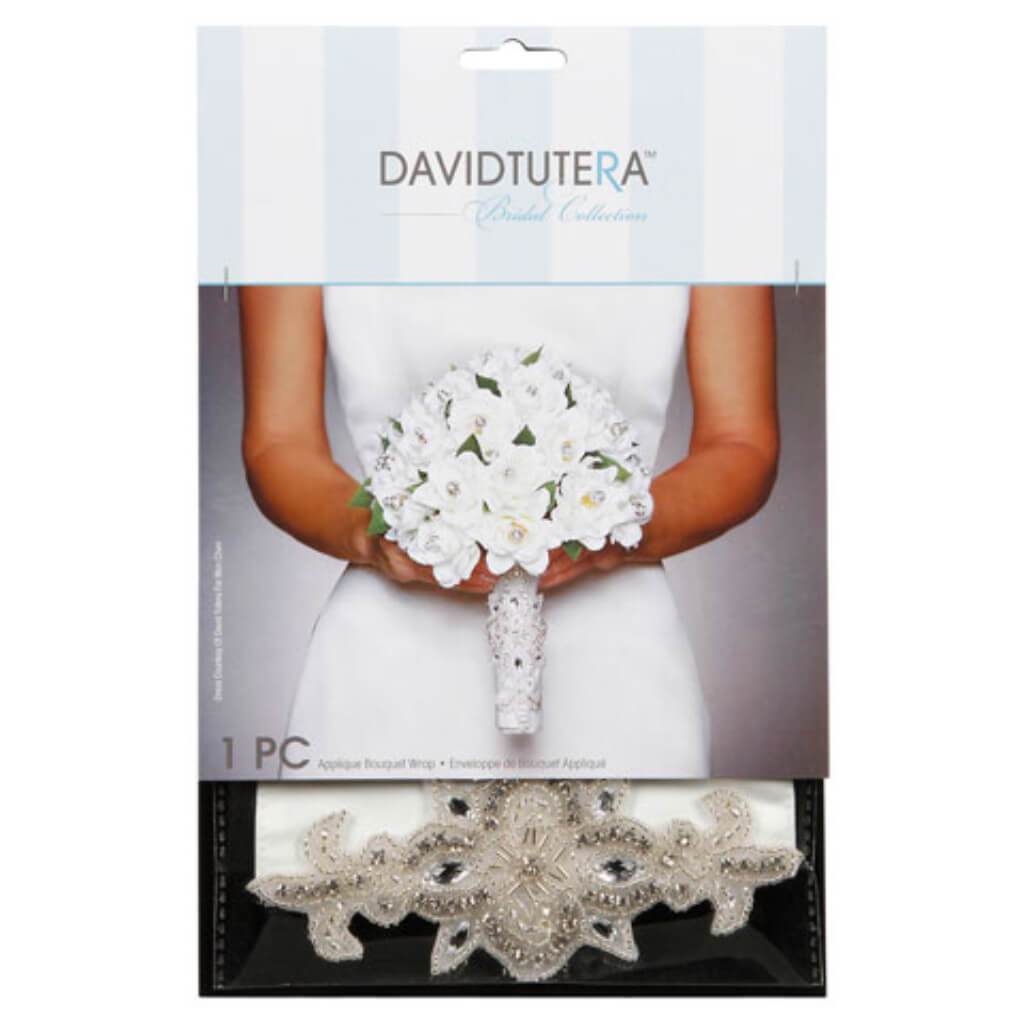 David Tutera Applique Bouquet Wrap Cream