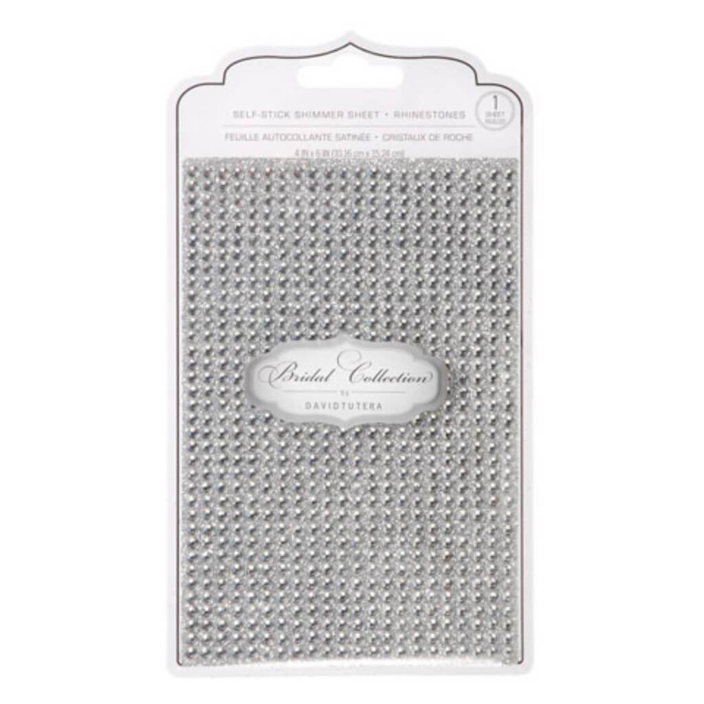 David Tutera Rhinestones Adhesive Silver/Clear 4mm 4 x 6 inches