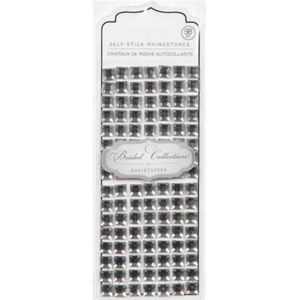 David Tutera Rhinestones Adhesive Square 8mm 