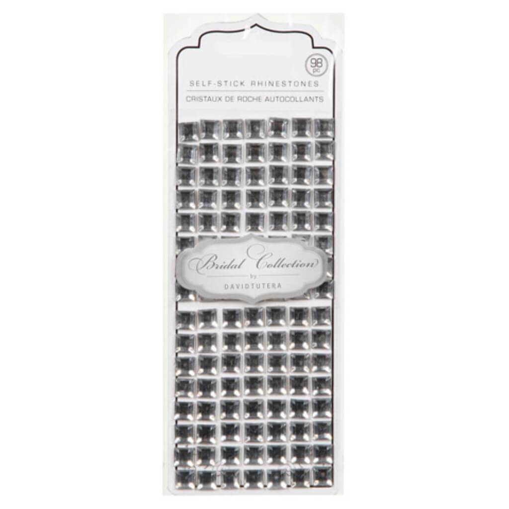 David Tutera Rhinestones Adhesive Square 8mm