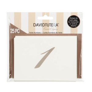 David Tutera Double Sided Table Numbers Cream/Brown 25 pieces