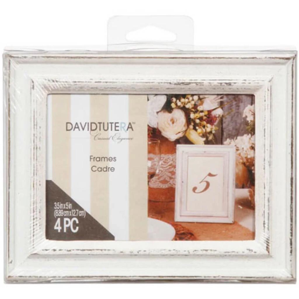 David Tutera Whitewash Frame 3.5 x 5 inches 4 pieces