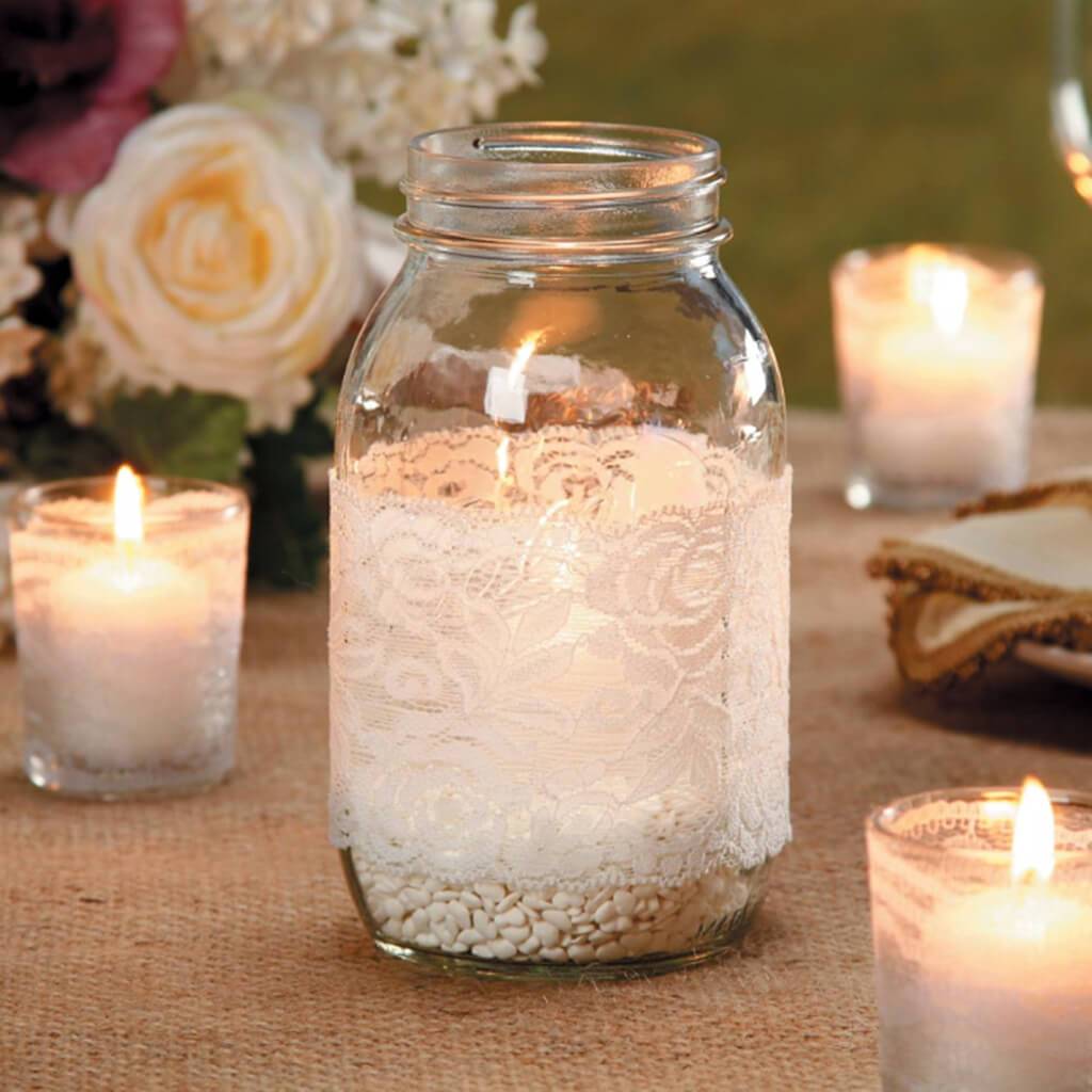 JAR WRAP STRETCH LACE WHITE 3.5X12IN 