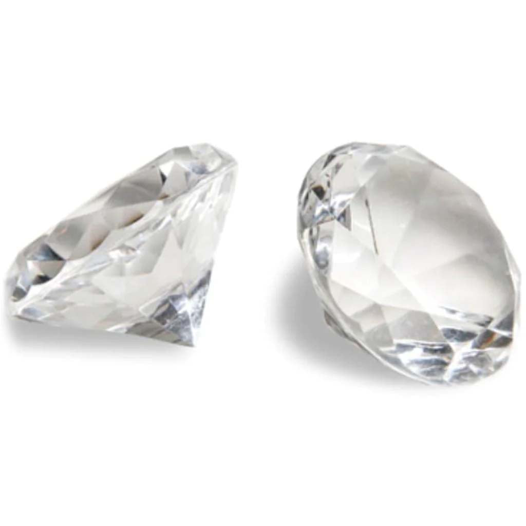 David Tutera Faceted Acrylic Diamonds Clear 1.5 inches 