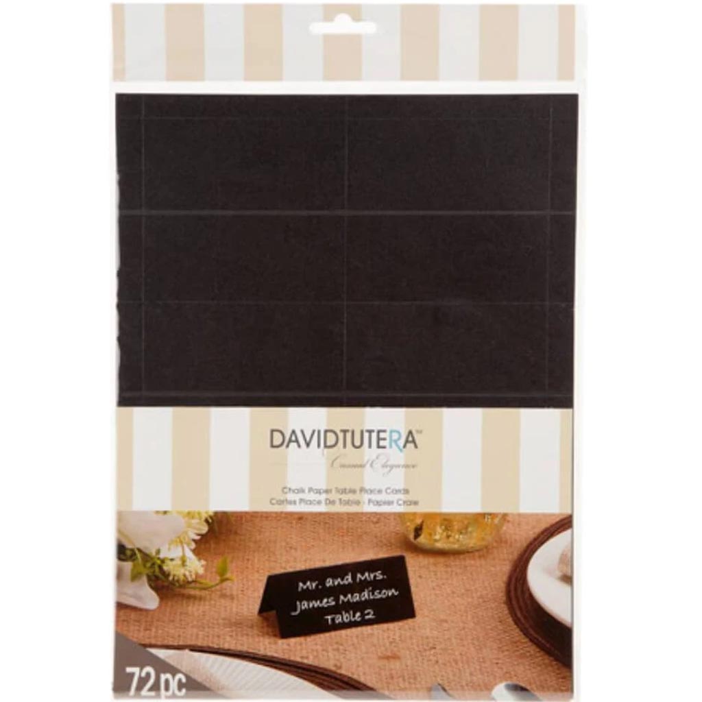 David Tutera Chalk Paper Table Place Cards 72 pieces 