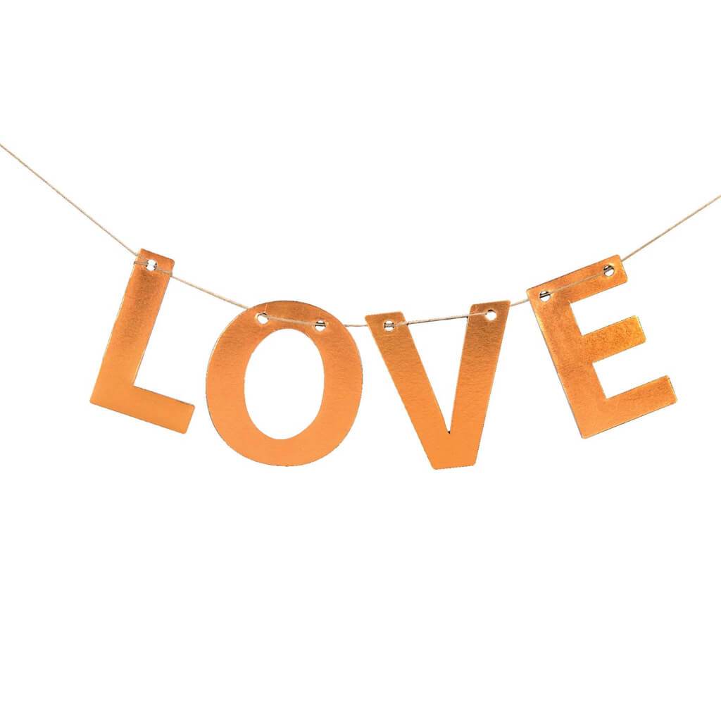 GARLAND DIECUT LETTERS LOVE COPPER 