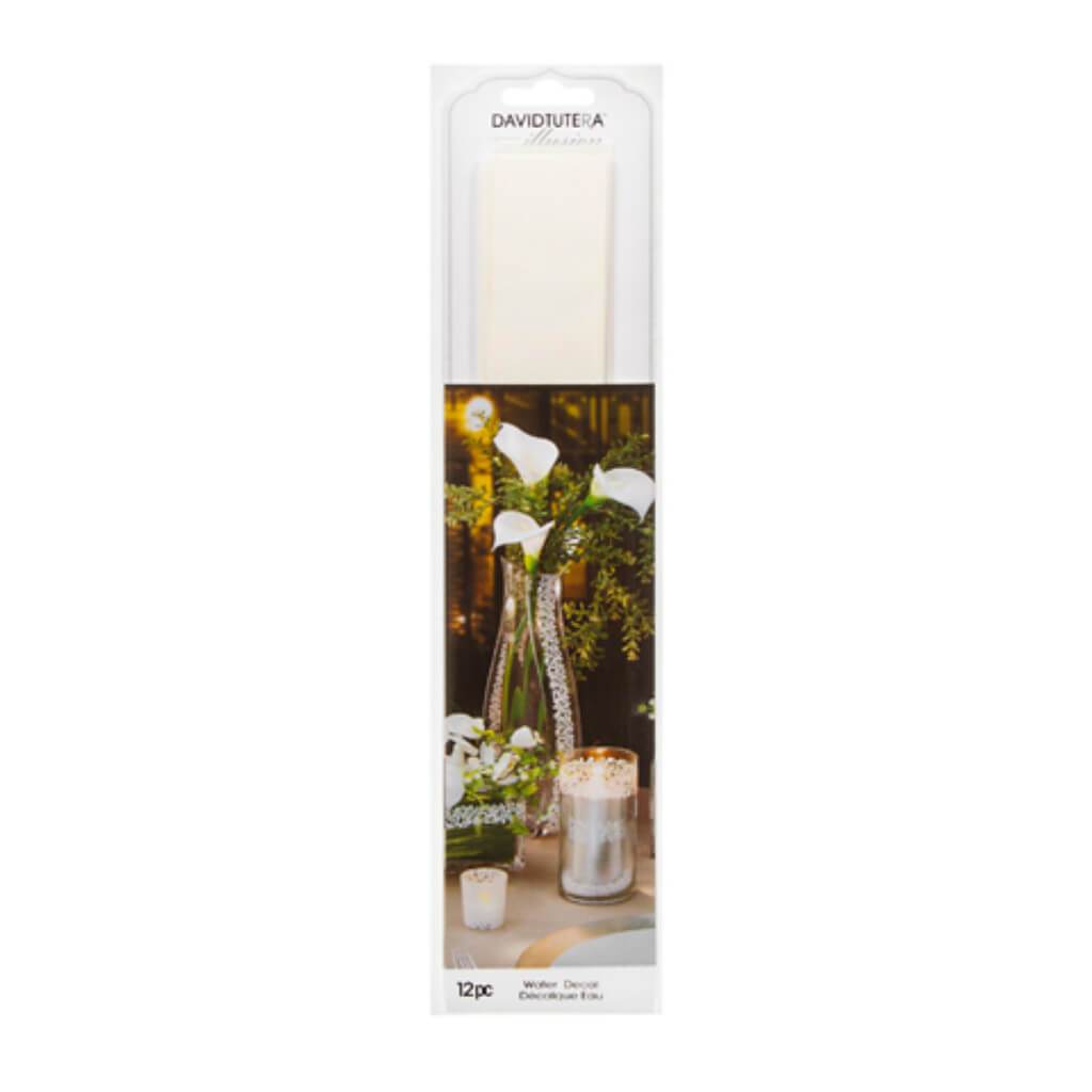 David Tutera Lace Water Decals White Floral 