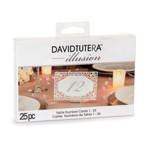David Tutera Illusion Die Cut Lace Paper Table Number Cards 25 pieces