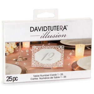 David Tutera Illusion Die Cut Lace Paper Table Number Cards 25 pieces 