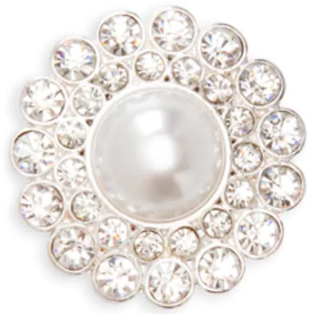 David Tutera Illusion Crystal Rhinestone and Pearl Magnet Brooches 6 pieces 