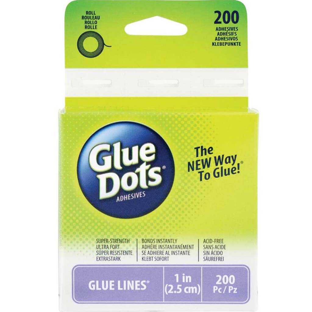 GLUE DOTS ROLL LINES 1IN 200CT 