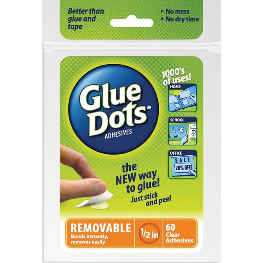 GLUE DOTS SHEET REMOVABLE 60CT 