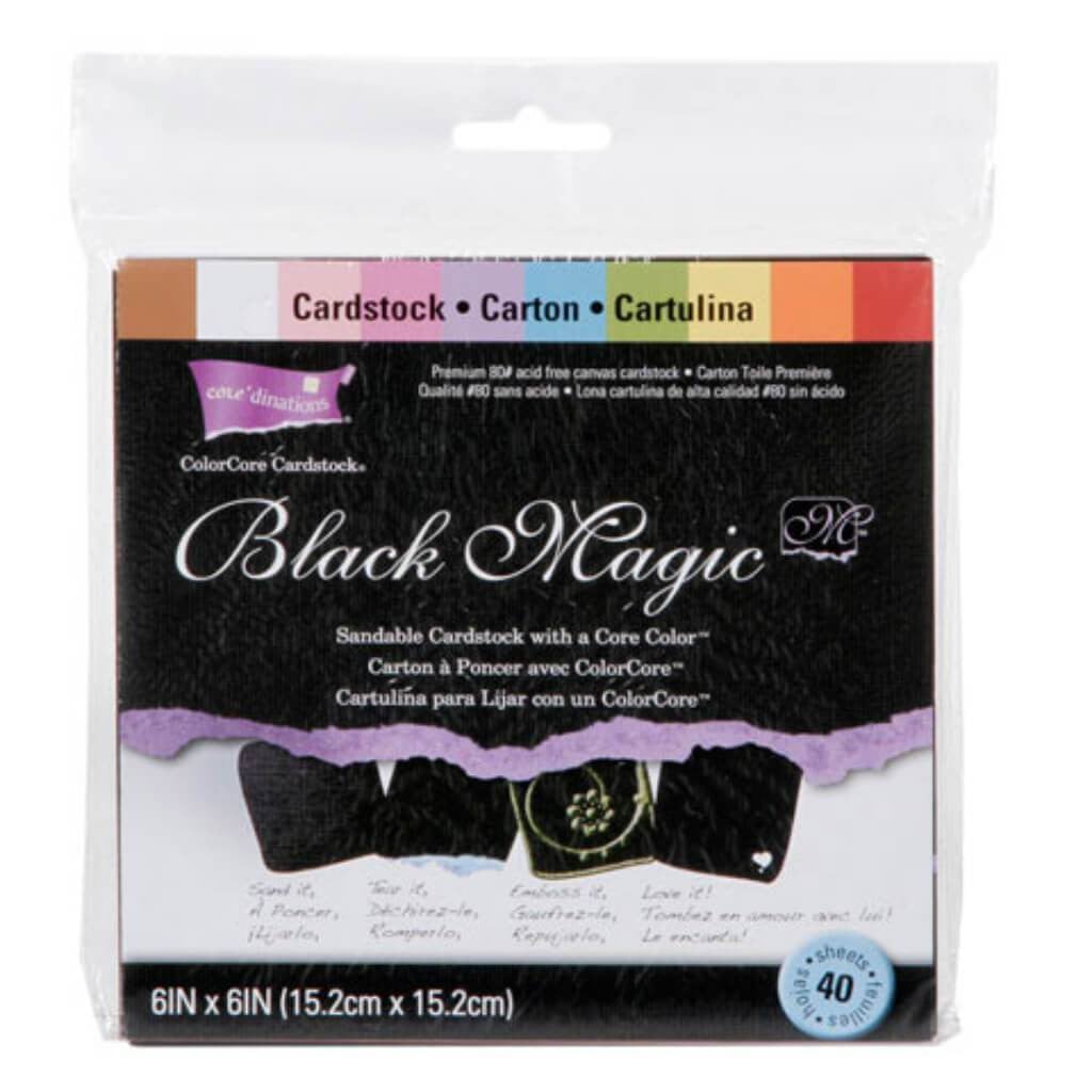 CARDSTOCK BLACK MAGIC 40PCS 6X6IN 