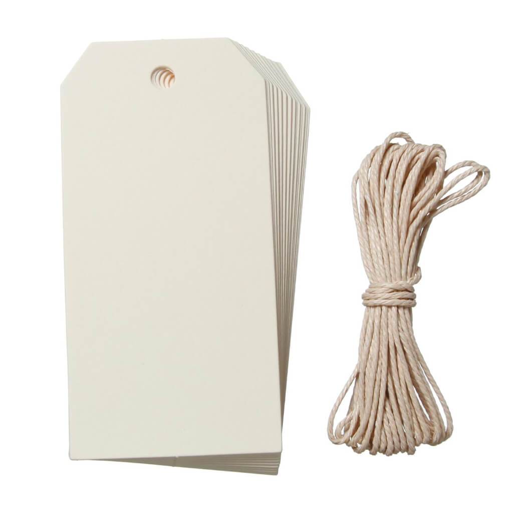 TAGS CREATIVE IVORY MEDIUM 20PK 