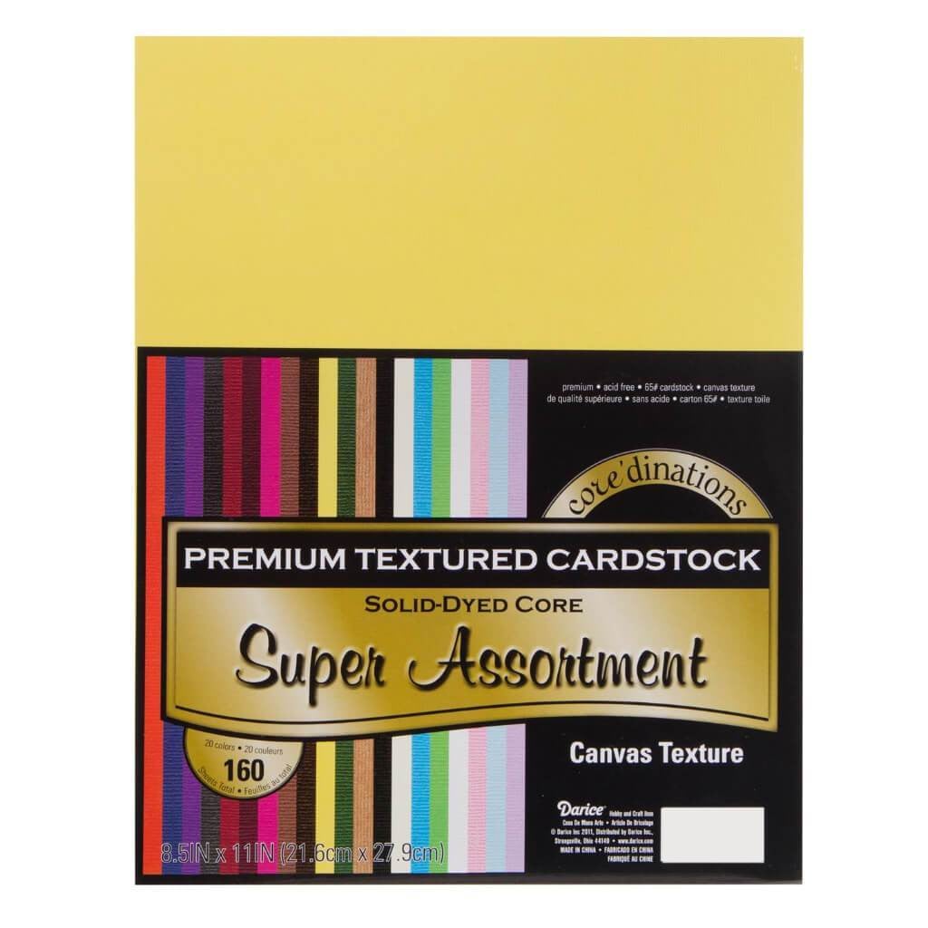 CARDSTOCK TEXTURE ASSORTED 160PK 8.5X11IN 