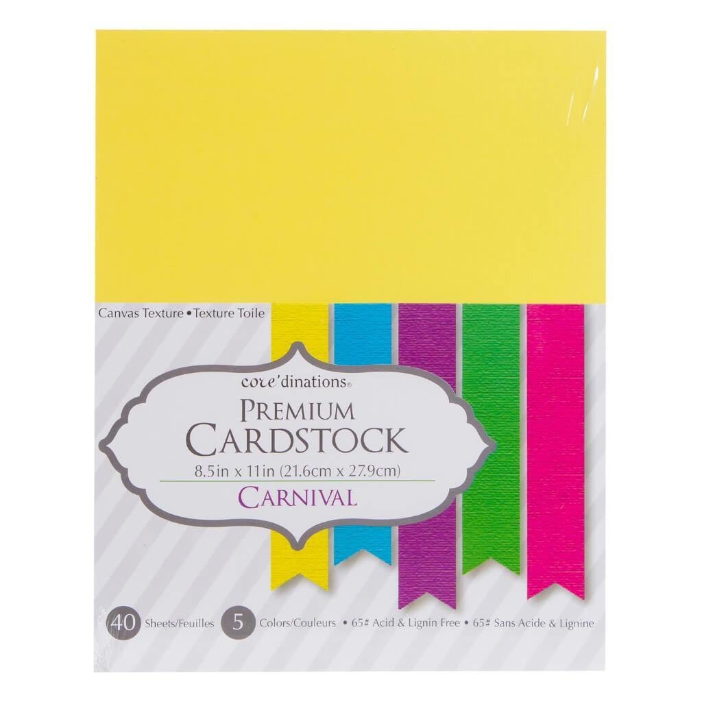 CARDSTOCK TEXTURE CARNIVAL 40PK 8.5X11IN 