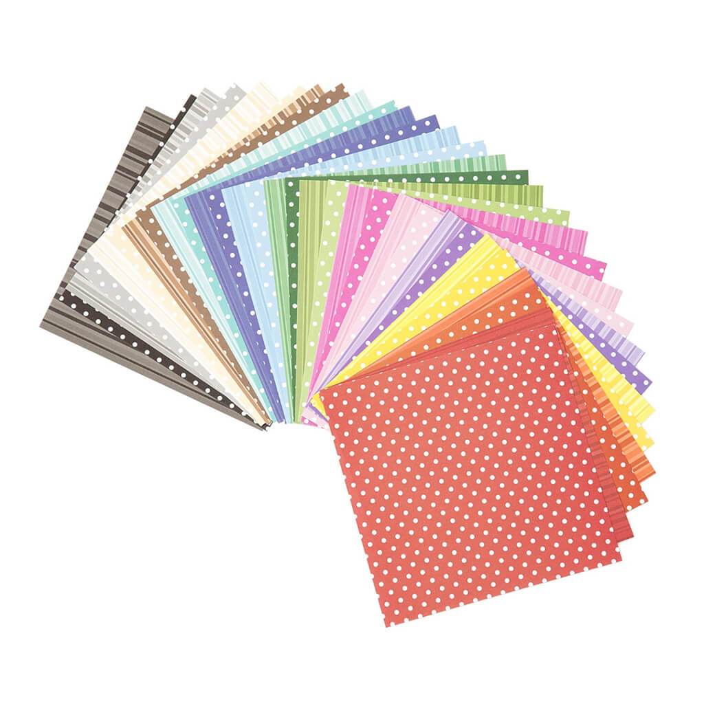 CARDSTOCK ASSORTED PATTERNED 90PCS 6X6IN 