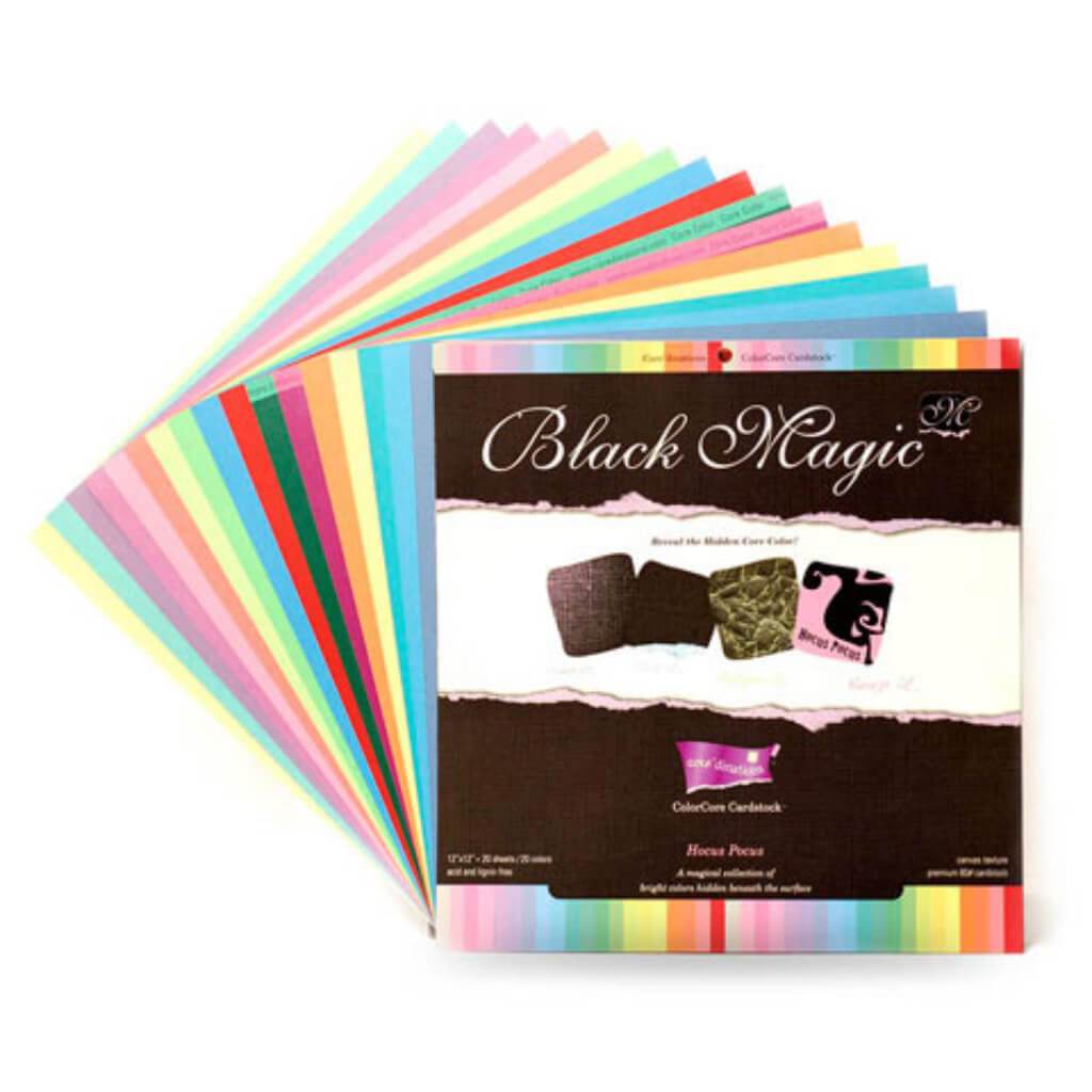 CARDSTOCK BLACK MAGIC 20PCS 12X12IN 