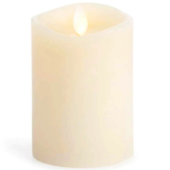 Luminara Flameless Pillar Candle Vanilla Scented Ivory Wax 360 4 inches 